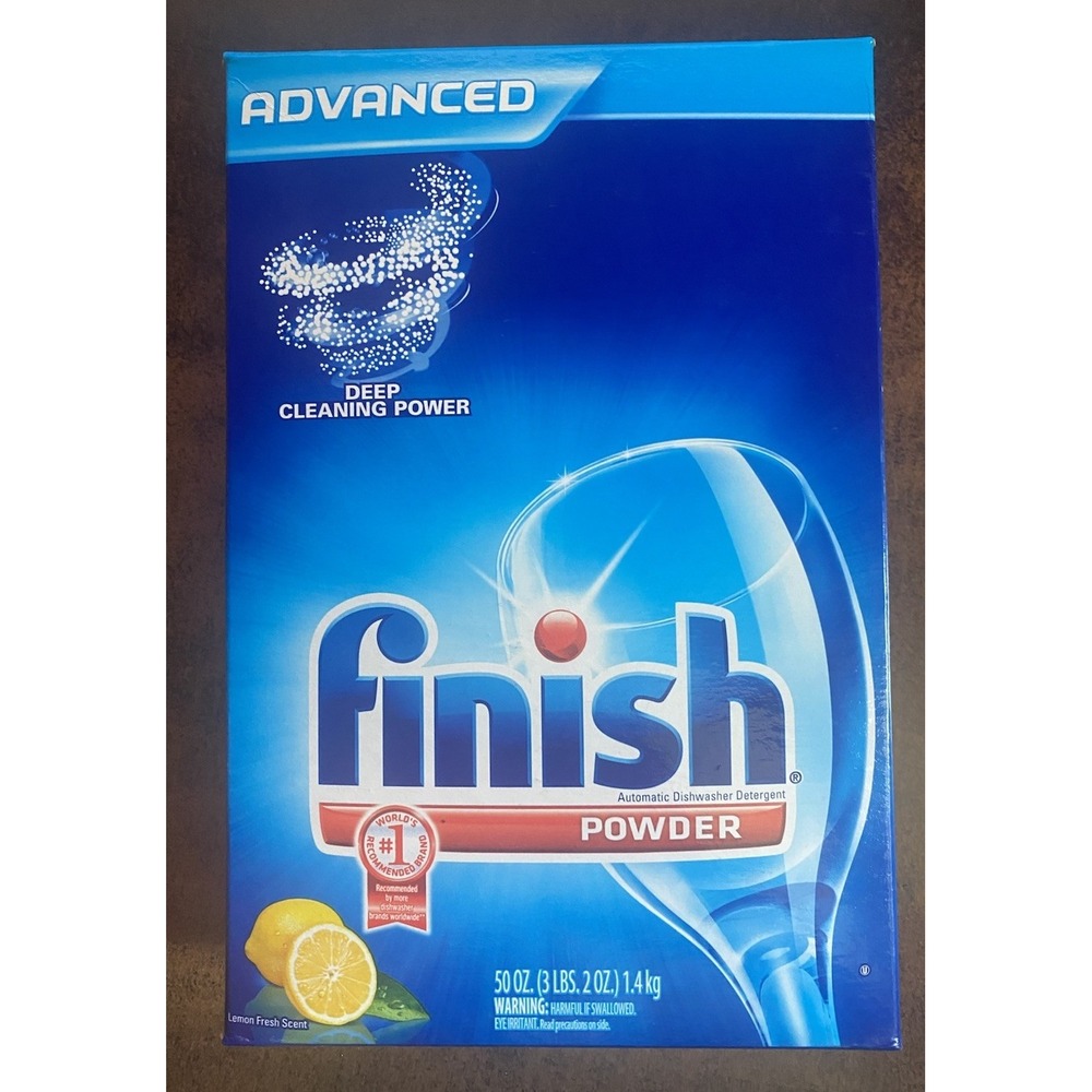Finish Advanced Power Powder Dishwasher Detergent Lemon Fresh Scent 50oz
